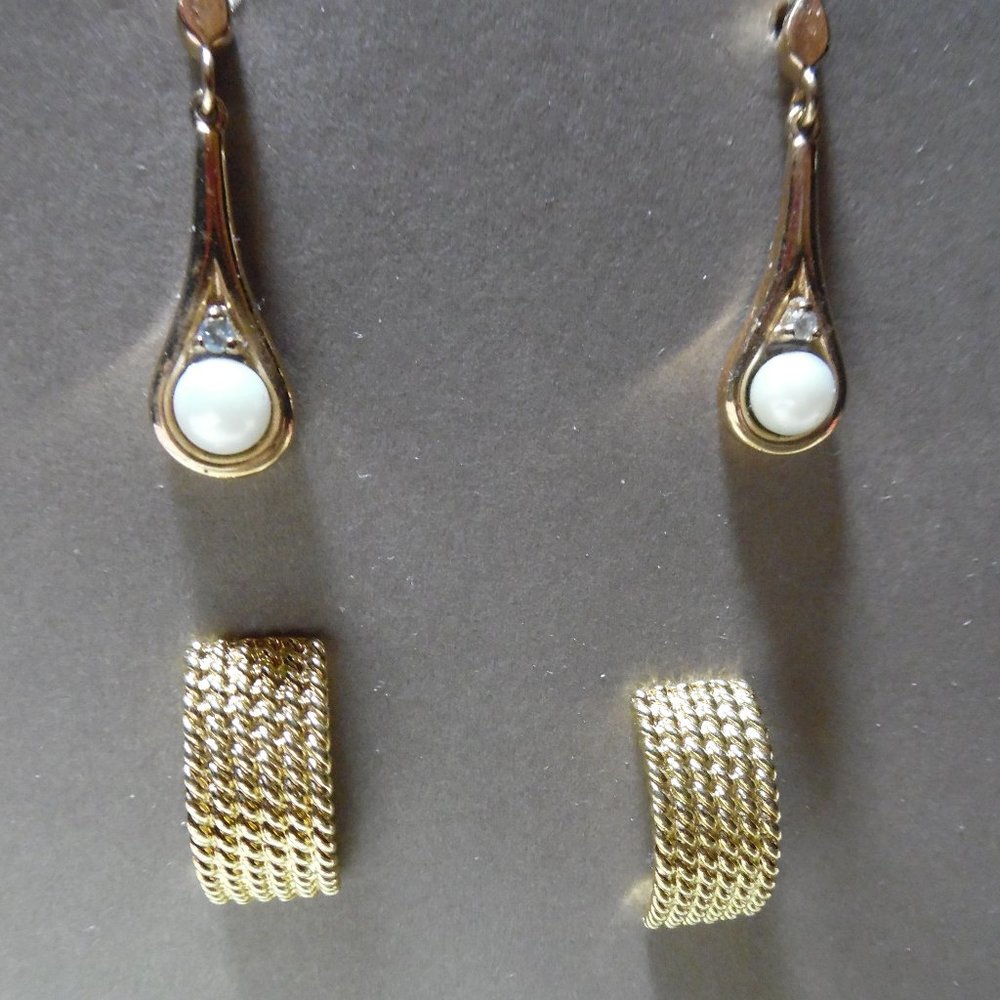 Lot of 2 pair pierced earrings